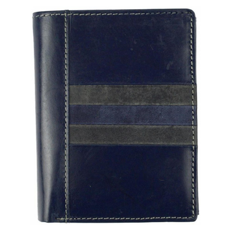 Wild Kožená pánská peněženka modrá Modrá