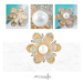 Éternelle Exkluzivní brož s perlou a zirkony Georgina - květina B7040 Zlatá