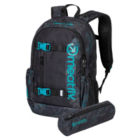 Meatfly batoh Basejumper Petrol Mossy/Black 22 L | Černá