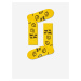 Sada tří vzorovaných ponožek v černé, růžové a žluté barvě Happy Socks Monty Python