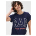 Modré dámské tričko GAP Logo Czeach Republic easy short sleeve tee