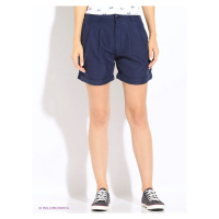 Tommy Hilfiger Shorts - High waist pleated short LART dark blue