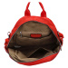 Trendy dámský koženkový batůžek Leonara, červený