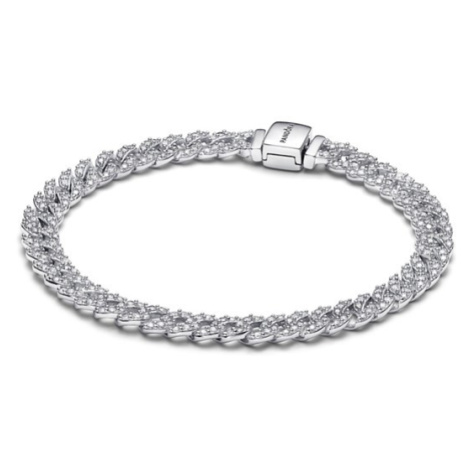 Pandora Stříbrný náramek z kubánského řetízku Timeless 593008C01cm