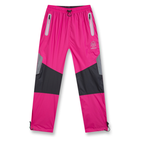 Dívčí šusťákové kalhoty - KUGO HK9006, růžová Barva: Růžová