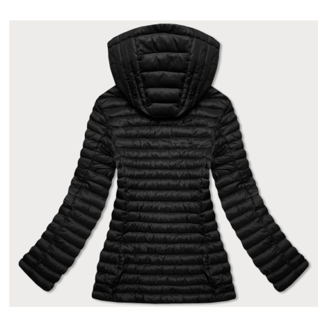 Černá prošívaná bunda s kapucí model 16982482 - Libland