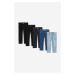 H & M - Slim Fit Jeans 5 kusů - černá