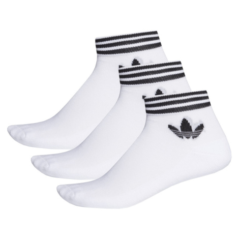 Adidas adidas Trefoil Ankle Socks 3 Pairs Bílá