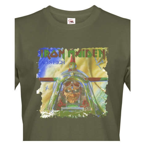 Pánské tričko s potiskem kapely Iron Maiden  - parádní tričko s potiskem rockové skupiny Iron Ma BezvaTriko