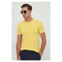 Bavlněné tričko Polo Ralph Lauren žlutá barva