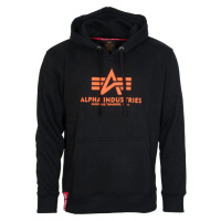 Alpha Industries Mikina Basic Hoody černá | neon orange