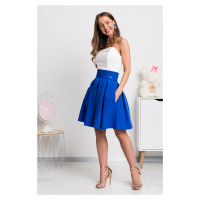 Modrá áčková mini sukně