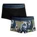 boxerky krátké 2-pack Muchachomalo - Mongolian print/black