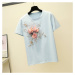 Dámské tričko s 3D květinou FashionEU