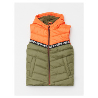 LC Waikiki Boy Color Block Hooded Puffer Vest