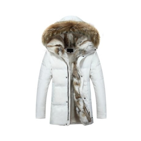 Pánská zimní bunda s odnímatelným kožíškem parka s kapucí