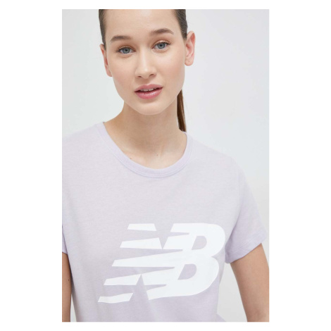 Tričko New Balance fialová barva
