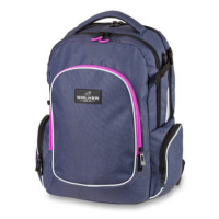 Školní batoh WALKER, Campus Evo, Blue Ivy/Pink