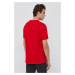 Bavlněné tričko Paul&Shark červená barva, hladké