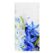 Impar Osuška Modré a bílé květy, 70 × 140 cm