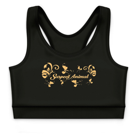 Dívčí funkční top VIKING černá Bamboo Ultra - Hnědá Suspect animal