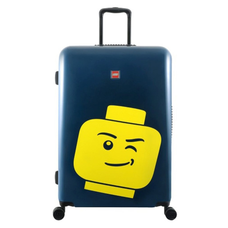 LEGO Skořepinový cestovní kufr ColourBox Minifigure Head 100 l modrý Lego Wear