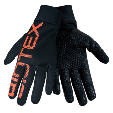 BIOTEX Cyklistické rukavice dlouhoprsté - THERMAL TOUCH GEL - oranžová/černá