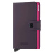 Kožená peněženka Secrid Miniwallet Matte Dark Purple-Fuchsia fialová barva