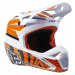 FOX V1 Goat Dot/Ece Helmet Orange Flame Přilba