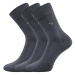 Lonka Dipool Pánské ponožky s extra volným lemem - 3 páry BM000001525500100535 tmavě šedá
