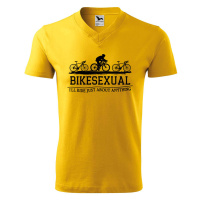 DOBRÝ TRIKO Pánské V tričko s potiskem Bikesexual