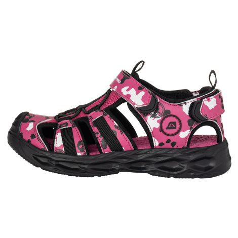 Dětské sandály Alpine Pro s reflexními prvky AVANO - tmavě růžová