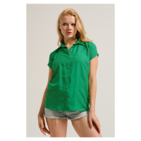 armonika Women's Green Short Sleeve Shirt