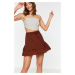 Trendyol Brown Frill Detailed Skirt
