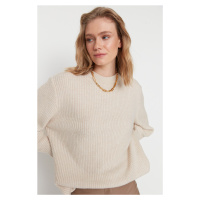 Trendyol Stones Wide fit Soft Textured Basic Knitwear Sweater