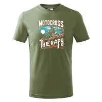 Dětské tričko Motocross is my therapy - tričko pro milovníky motocrossu