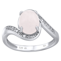 Stříbrný prsten s přírodním Růženínem