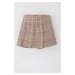 DEFACTO Baby Girl Checkered Pleated Flannel Skirt