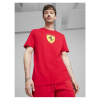 Červené pánské tričko Puma Ferrari Race Big Shld T Clrd