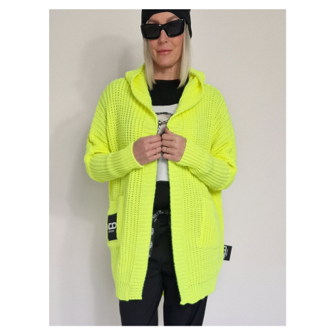 Neon žlutý svetrový kardigan NOT Miss City official