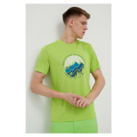 Sportovní tričko Jack Wolfskin Hiking zelená barva, s potiskem