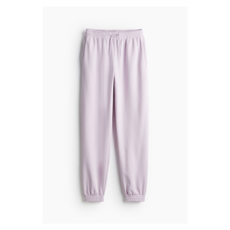 H & M - Kalhoty jogger's vysokým pasem - fialová H&M