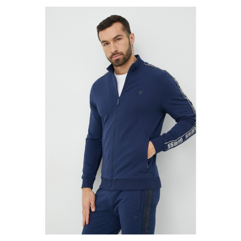 Mikina Guess pánská, tmavomodrá barva, s potiskem, Z2YQ12 K6ZS1