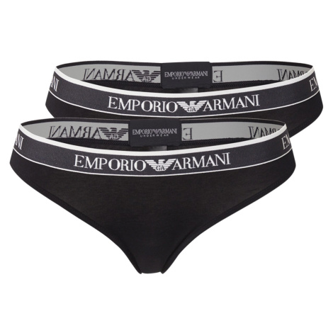 Emporio Armani Tanga černá / bílá