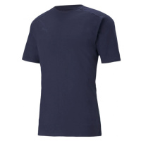Puma TEAMCUP CASUALS TEE Fotbalové triko, tmavě modrá, velikost