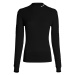 Svetr karl lagerfeld lightweight textured mockneck black