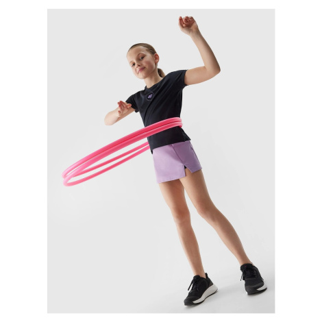 Dívčí sportovní sukně 2v1 4F - fialová