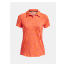 Oranžovo-růžové dámské vzorované sportovní polo tričko Under Armour UA Playoff Printed SS Polo