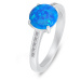 Brilio Silver Půvabný stříbrný prsten s opálem a zirkony RI107WB