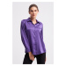 Gusto Satin Shirt - Purple